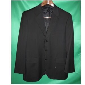 Brooks Brothers 1818 Madison Mens Black Wool 3 Button Blazer Sport Coat 40R/33W